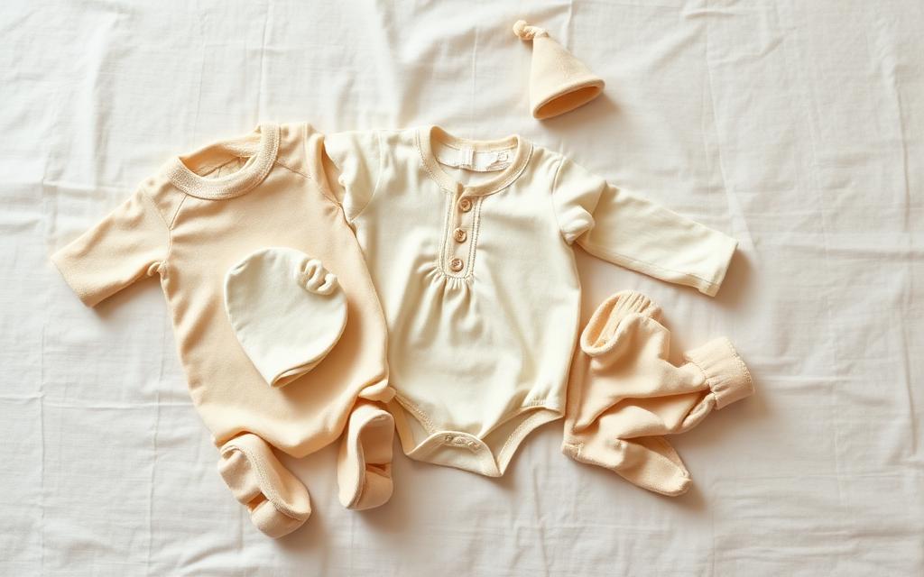 Soft neutral baby clothes